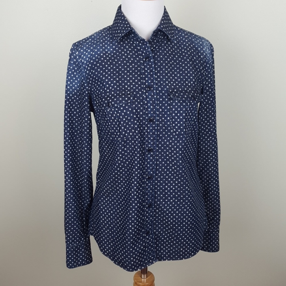 J.Crew Chambray In Star Dot button down shirt